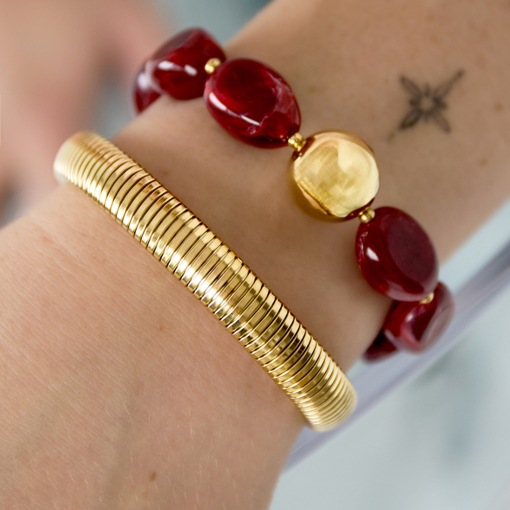 Armband - kralen bold