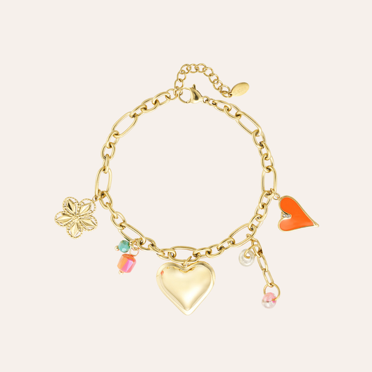 Armband - gouden hart