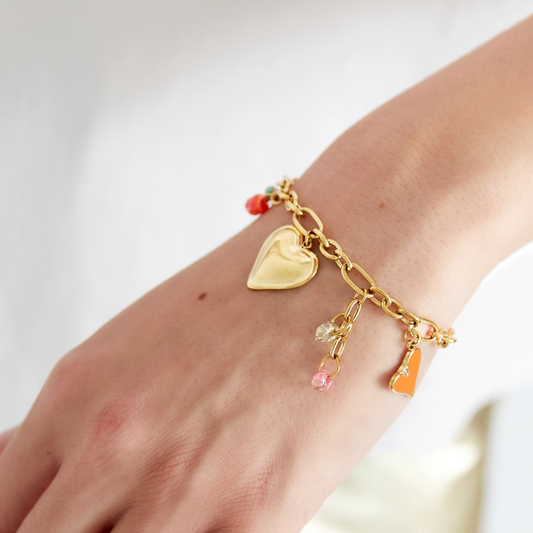 Armband - gouden hart