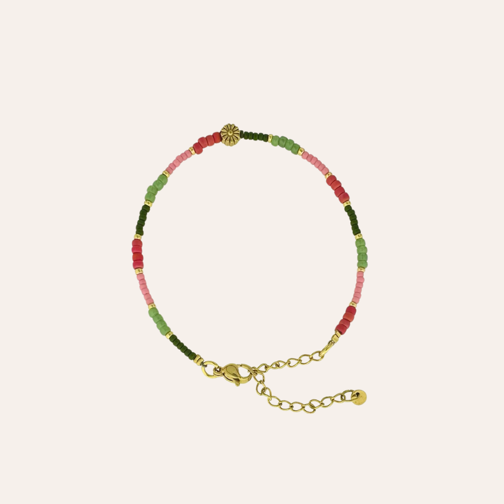 Armband Soleil - roze/groen
