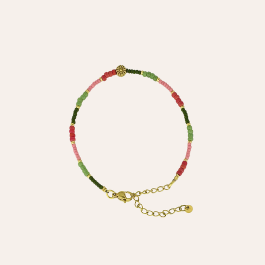 Armband Soleil - roze/groen