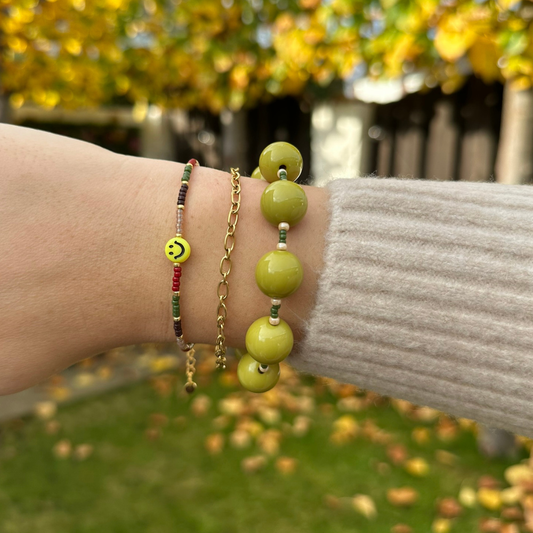Armband Cosy vibes - olijfgroen