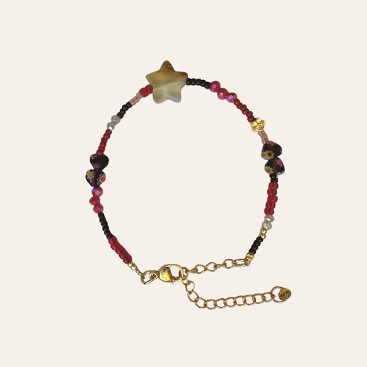 Armband Cosy vibes - burgundy/donkerbruin