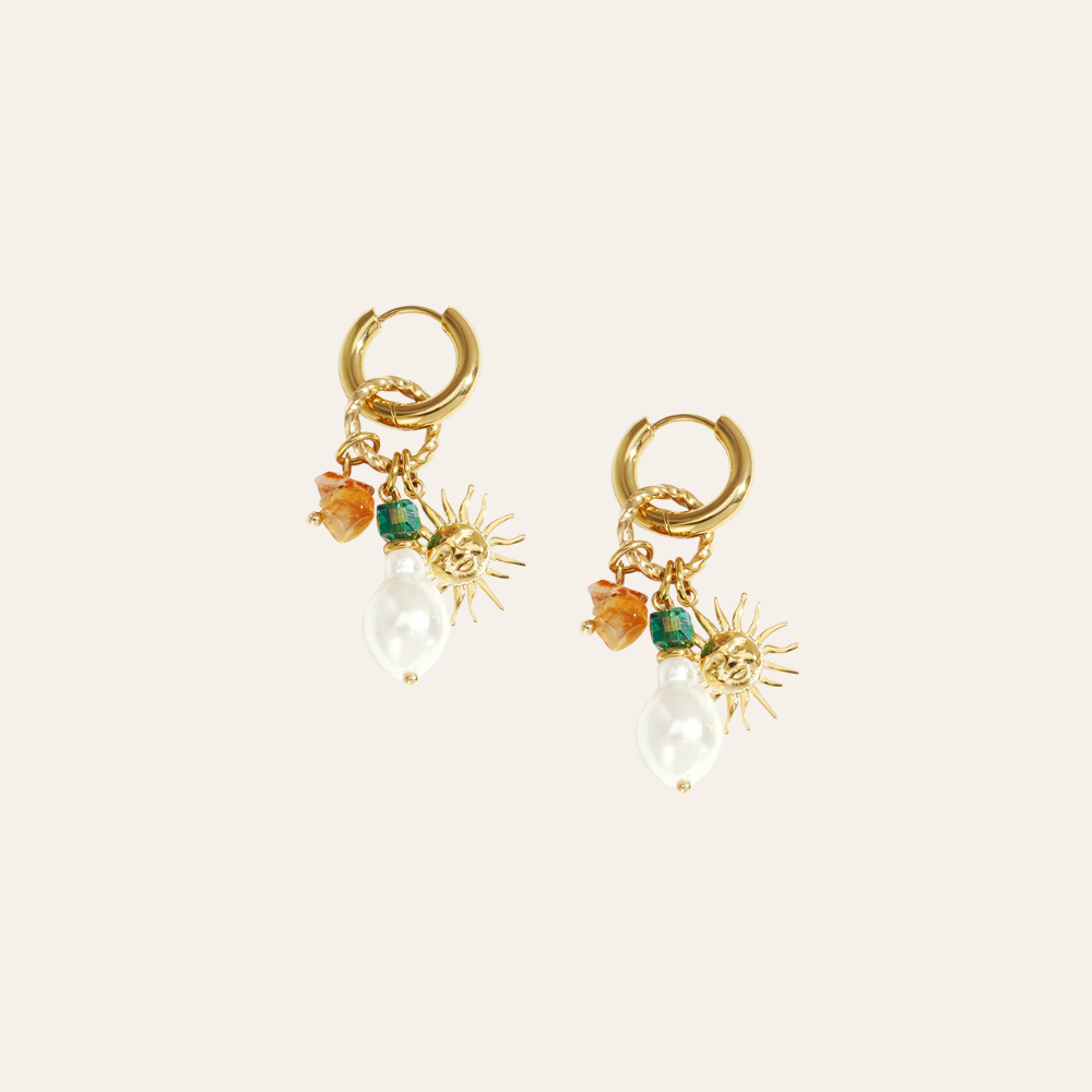Oorbellen - Sunny pearl