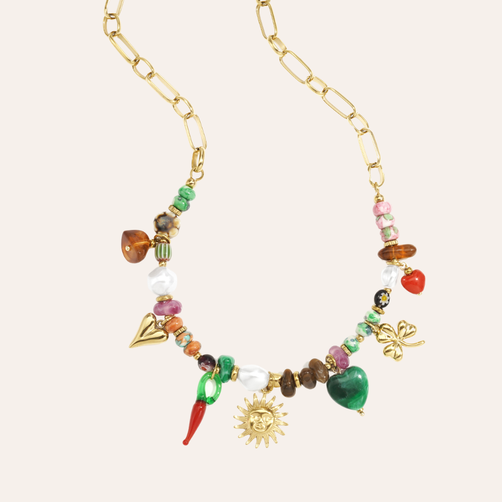 Ketting - kralen en bedels