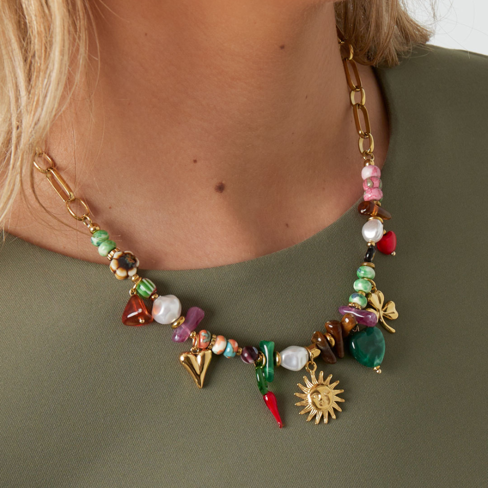Ketting - kralen en bedels